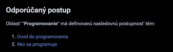 Príklad postupnosti tém